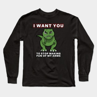 T-Rex Dinosaur Funny I Want You Vintage Meme Long Sleeve T-Shirt